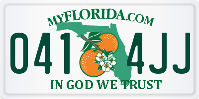 FL license plate 0414JJ