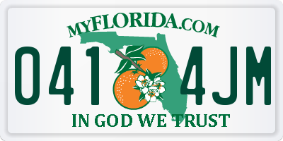 FL license plate 0414JM