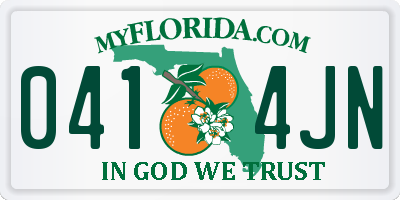 FL license plate 0414JN