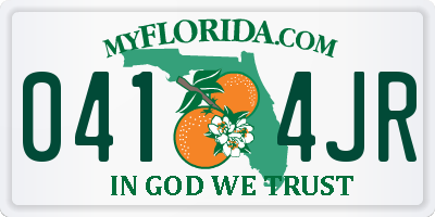 FL license plate 0414JR
