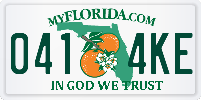 FL license plate 0414KE