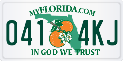 FL license plate 0414KJ
