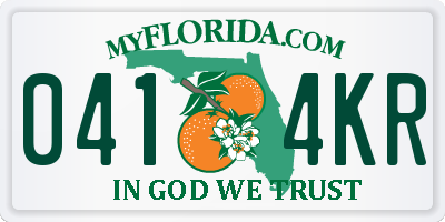 FL license plate 0414KR
