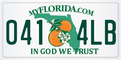 FL license plate 0414LB