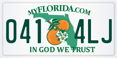 FL license plate 0414LJ