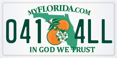 FL license plate 0414LL