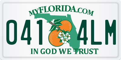 FL license plate 0414LM