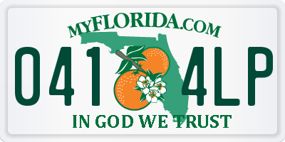 FL license plate 0414LP