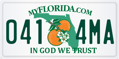 FL license plate 0414MA