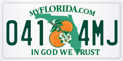 FL license plate 0414MJ