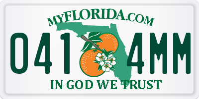 FL license plate 0414MM