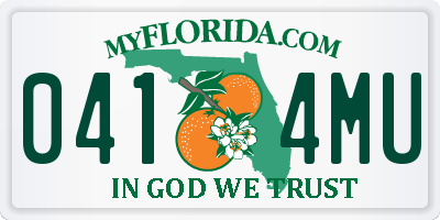 FL license plate 0414MU