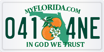 FL license plate 0414NE