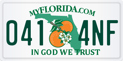 FL license plate 0414NF