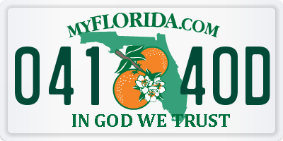 FL license plate 0414OD