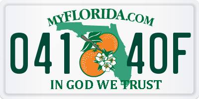 FL license plate 0414OF