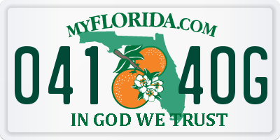 FL license plate 0414OG