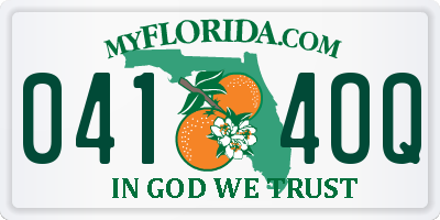 FL license plate 0414OQ