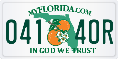 FL license plate 0414OR