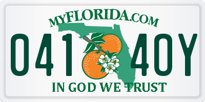 FL license plate 0414OY