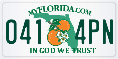 FL license plate 0414PN