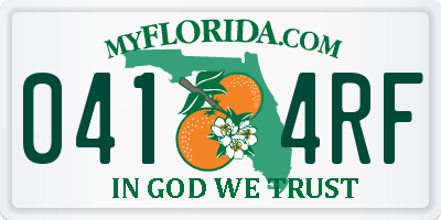 FL license plate 0414RF