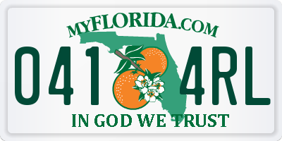 FL license plate 0414RL