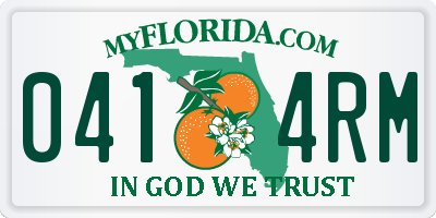 FL license plate 0414RM