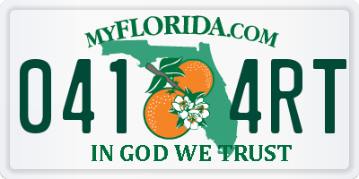 FL license plate 0414RT