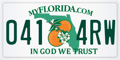 FL license plate 0414RW