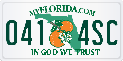 FL license plate 0414SC