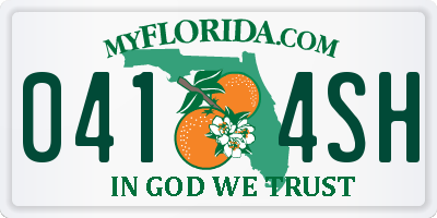 FL license plate 0414SH