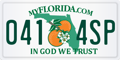 FL license plate 0414SP