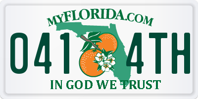 FL license plate 0414TH