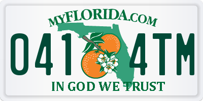 FL license plate 0414TM
