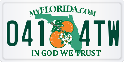 FL license plate 0414TW