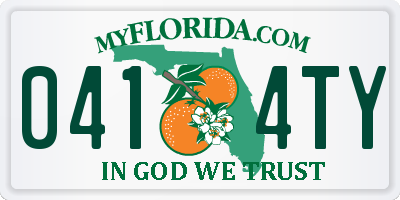 FL license plate 0414TY