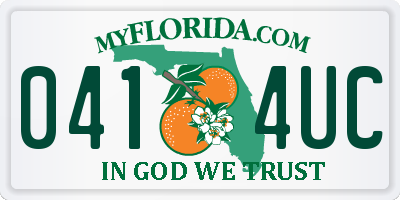 FL license plate 0414UC