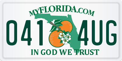 FL license plate 0414UG