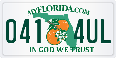FL license plate 0414UL