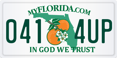 FL license plate 0414UP