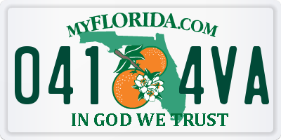 FL license plate 0414VA