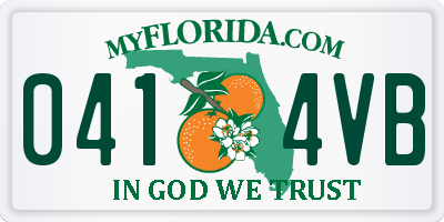 FL license plate 0414VB