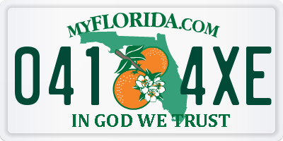 FL license plate 0414XE