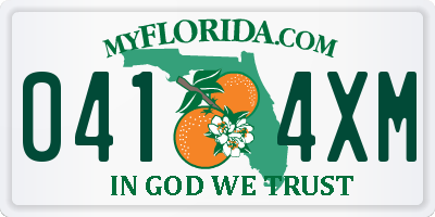 FL license plate 0414XM