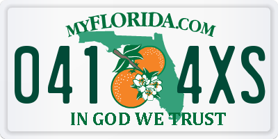 FL license plate 0414XS