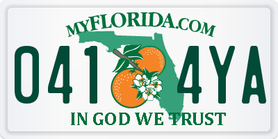FL license plate 0414YA