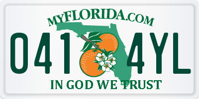 FL license plate 0414YL