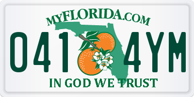 FL license plate 0414YM