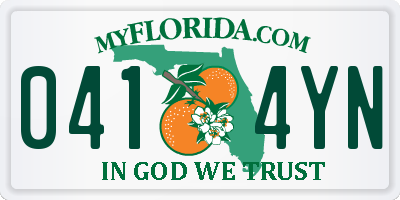 FL license plate 0414YN